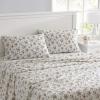 imageLaura Ashley  Queen Sheet Set Cotton Flannel Bedding Brushed for Extra Softness ampamp Comfort Evie Pink QueenLe Fleur Orange