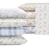 imageLaura Ashley  Queen Sheet Set Cotton Flannel Bedding Brushed for Extra Softness ampamp Comfort Evie Pink QueenLisalee PinkGrey