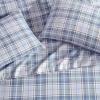 imageLaura Ashley  Queen Sheet Set Cotton Flannel Bedding Brushed for Extra Softness ampamp Comfort Evie Pink QueenMulholland Plaid Blue