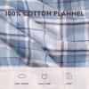 imageLaura Ashley  Queen Sheet Set Cotton Flannel Bedding Brushed for Extra Softness ampamp Comfort Evie Pink QueenMulholland Plaid Blue