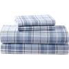 imageLaura Ashley  Queen Sheet Set Cotton Flannel Bedding Brushed for Extra Softness ampamp Comfort Evie Pink QueenMulholland Plaid Blue
