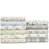 imageLaura Ashley  Queen Sheet Set Cotton Flannel Bedding Brushed for Extra Softness ampamp Comfort Evie Pink QueenMulholland Plaid Grey
