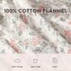 imageLaura Ashley  Queen Sheet Set Cotton Flannel Bedding Brushed for Extra Softness ampamp Comfort Evie Pink QueenRosalie Grey