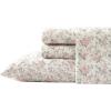 imageLaura Ashley  Queen Sheet Set Cotton Flannel Bedding Brushed for Extra Softness ampamp Comfort Evie Pink QueenRosalie Grey