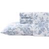imageLaura Ashley  Queen Sheet Set Cotton Flannel Bedding Brushed for Extra Softness ampamp Comfort Evie Pink QueenVanessa Blue