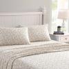 imageLaura Ashley  Queen Sheet Set Cotton Flannel Bedding Brushed for Extra Softness ampamp Comfort Evie Pink QueenVictoria Beige