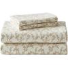 imageLaura Ashley  Queen Sheet Set Cotton Flannel Bedding Brushed for Extra Softness ampamp Comfort Evie Pink QueenVictoria Beige
