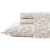 imageLaura Ashley  Queen Sheet Set Cotton Flannel Bedding Brushed for Extra Softness ampamp Comfort Evie Pink QueenVictoria Beige