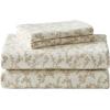 imageLaura Ashley  Queen Sheet Set Cotton Flannel Bedding Brushed for Extra Softness ampamp Comfort Evie Pink QueenVictoria Beige