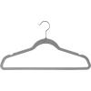 imageLaura Ashley 25 Pack Slim Velvet Hangers Durable  Strong Plastic  Slim  Keeps Shape  Closet Organization  Heather Grey  Holds 10lbs  Holds ShapeHeather Grey