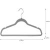imageLaura Ashley 25 Pack Slim Velvet Hangers Durable  Strong Plastic  Slim  Keeps Shape  Closet Organization  Heather Grey  Holds 10lbs  Holds ShapeHeather Grey