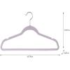 imageLaura Ashley 25 Pack Slim Velvet Hangers Durable  Strong Plastic  Slim  Keeps Shape  Closet Organization  Heather Grey  Holds 10lbs  Holds ShapeLavender