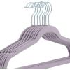 imageLaura Ashley 25 Pack Slim Velvet Hangers Durable  Strong Plastic  Slim  Keeps Shape  Closet Organization  Heather Grey  Holds 10lbs  Holds ShapeLavender