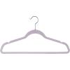 imageLaura Ashley 25 Pack Slim Velvet Hangers Durable  Strong Plastic  Slim  Keeps Shape  Closet Organization  Heather Grey  Holds 10lbs  Holds ShapeLavender