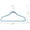 imageLaura Ashley 25 Pack Slim Velvet Hangers Durable  Strong Plastic  Slim  Keeps Shape  Closet Organization  Heather Grey  Holds 10lbs  Holds ShapeLight Blue