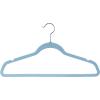 imageLaura Ashley 25 Pack Slim Velvet Hangers Durable  Strong Plastic  Slim  Keeps Shape  Closet Organization  Heather Grey  Holds 10lbs  Holds ShapeLight Blue