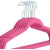 imageLaura Ashley 25 Pack Slim Velvet Hangers Durable  Strong Plastic  Slim  Keeps Shape  Closet Organization  Heather Grey  Holds 10lbs  Holds ShapePink