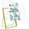 imageLaura Ashley 2x3 Silver Bamboo Metal Picture Frame Vertical with PullOut Easel Stand Made for Tabletop Counterspace Shelf and Desk 2x3 SilverGold