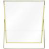 imageLaura Ashley 2x3 Silver Bamboo Metal Picture Frame Vertical with PullOut Easel Stand Made for Tabletop Counterspace Shelf and Desk 2x3 SilverGold