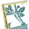 imageLaura Ashley 2x3 Silver Bamboo Metal Picture Frame Vertical with PullOut Easel Stand Made for Tabletop Counterspace Shelf and Desk 2x3 SilverGold