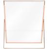 imageLaura Ashley 2x3 Silver Bamboo Metal Picture Frame Vertical with PullOut Easel Stand Made for Tabletop Counterspace Shelf and Desk 2x3 SilverRose Gold