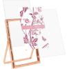 imageLaura Ashley 2x3 Silver Bamboo Metal Picture Frame Vertical with PullOut Easel Stand Made for Tabletop Counterspace Shelf and Desk 2x3 SilverRose Gold
