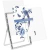 imageLaura Ashley 2x3 Silver Bamboo Metal Picture Frame Vertical with PullOut Easel Stand Made for Tabletop Counterspace Shelf and Desk 2x3 SilverSilver