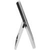 imageLaura Ashley 2x3 Silver Bamboo Metal Picture Frame Vertical with PullOut Easel Stand Made for Tabletop Counterspace Shelf and Desk 2x3 SilverSilver