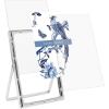 imageLaura Ashley 2x3 Silver Bamboo Metal Picture Frame Vertical with PullOut Easel Stand Made for Tabletop Counterspace Shelf and Desk 2x3 SilverSilver
