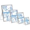 imageLaura Ashley 2x3 Silver Rope Metal Picture Frame Vertical with PullOut Easel Stand Made for Tabletop Counterspace Shelf and Desk 2x3 SilverSilver