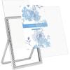 imageLaura Ashley 2x3 Silver Rope Metal Picture Frame Vertical with PullOut Easel Stand Made for Tabletop Counterspace Shelf and Desk 2x3 SilverSilver