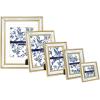 imageLaura Ashley 8x10 Champagne Mirror Bead Picture Frame Classic Mirrored Frame with Beaded Border WallMountable Made for Tabletop Display Photo Gallery and Wall Art 8x10 ChampagneGold