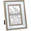 imageLaura Ashley 8x10 Champagne Mirror Bead Picture Frame Classic Mirrored Frame with Beaded Border WallMountable Made for Tabletop Display Photo Gallery and Wall Art 8x10 ChampagneChampagne