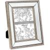 imageLaura Ashley 8x10 Champagne Mirror Bead Picture Frame Classic Mirrored Frame with Beaded Border WallMountable Made for Tabletop Display Photo Gallery and Wall Art 8x10 ChampagneChampagne