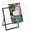 imageLaura Ashley 8x10 Rose Gold Flat Metal Picture Frame Vertical with PullOut Easel Stand Made for Tabletop Counterspace Shelf and DeskBlack