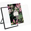 imageLaura Ashley 8x10 Rose Gold Flat Metal Picture Frame Vertical with PullOut Easel Stand Made for Tabletop Counterspace Shelf and DeskBlack