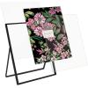 imageLaura Ashley 8x10 Rose Gold Flat Metal Picture Frame Vertical with PullOut Easel Stand Made for Tabletop Counterspace Shelf and DeskBlack