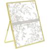 imageLaura Ashley 8x10 Rose Gold Flat Metal Picture Frame Vertical with PullOut Easel Stand Made for Tabletop Counterspace Shelf and DeskGold