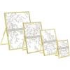 imageLaura Ashley 8x10 Rose Gold Flat Metal Picture Frame Vertical with PullOut Easel Stand Made for Tabletop Counterspace Shelf and DeskGold