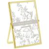 imageLaura Ashley 8x10 Rose Gold Flat Metal Picture Frame Vertical with PullOut Easel Stand Made for Tabletop Counterspace Shelf and DeskGold