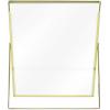 imageLaura Ashley 8x10 Rose Gold Flat Metal Picture Frame Vertical with PullOut Easel Stand Made for Tabletop Counterspace Shelf and DeskGold