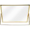 imageLaura Ashley 8x10 Rose Gold Flat Metal Picture Frame Vertical with PullOut Easel Stand Made for Tabletop Counterspace Shelf and DeskGold