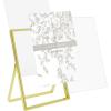 imageLaura Ashley 8x10 Rose Gold Flat Metal Picture Frame Vertical with PullOut Easel Stand Made for Tabletop Counterspace Shelf and DeskGold