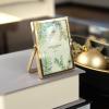 imageLaura Ashley 8x10 Rose Gold Flat Metal Picture Frame Vertical with PullOut Easel Stand Made for Tabletop Counterspace Shelf and DeskGold
