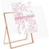 imageLaura Ashley 8x10 Rose Gold Flat Metal Picture Frame Vertical with PullOut Easel Stand Made for Tabletop Counterspace Shelf and DeskRose Gold