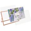 imageLaura Ashley 8x10 Rose Gold Flat Metal Picture Frame Vertical with PullOut Easel Stand Made for Tabletop Counterspace Shelf and DeskRose Gold