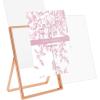 imageLaura Ashley 8x10 Rose Gold Flat Metal Picture Frame Vertical with PullOut Easel Stand Made for Tabletop Counterspace Shelf and DeskRose Gold