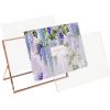 imageLaura Ashley 8x10 Rose Gold Flat Metal Picture Frame Vertical with PullOut Easel Stand Made for Tabletop Counterspace Shelf and DeskRose Gold