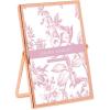 imageLaura Ashley 8x10 Rose Gold Flat Metal Picture Frame Vertical with PullOut Easel Stand Made for Tabletop Counterspace Shelf and DeskRose Gold