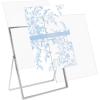 imageLaura Ashley 8x10 Rose Gold Flat Metal Picture Frame Vertical with PullOut Easel Stand Made for Tabletop Counterspace Shelf and DeskSilver